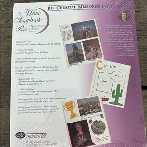 NEW Creative Memories 8x10 White Scrapbook Pages